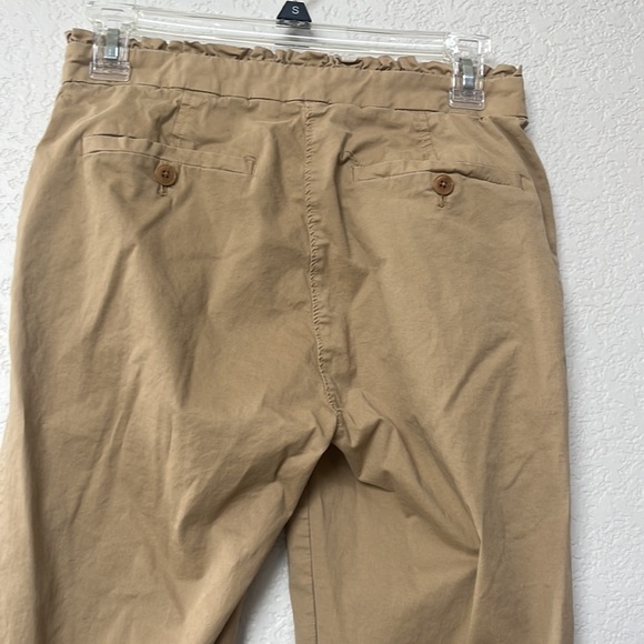 J. Crew Chino Khaki Pants Ruffled Tan size 0 - Picture 8 of 13